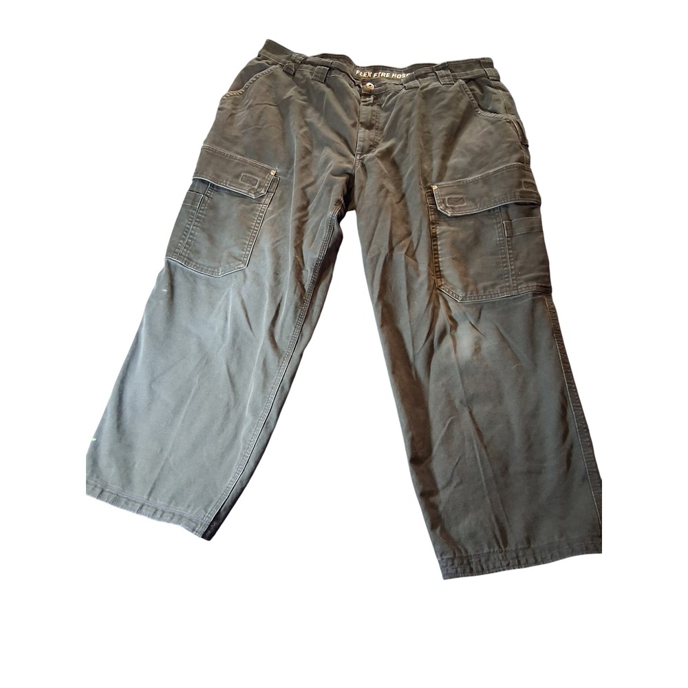 Duluth Trading Co Flex Fire Hose Cargo Pants Mens 40x30 Black Work Trousers